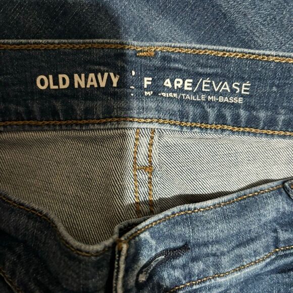 Old Navy Jeans Womens 14 Blue Flare Mid Rise Stretch Denim Bottoms - Picture 7 of 9